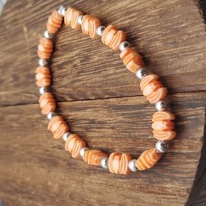 B2119 orange bat bracelet‎ stretch